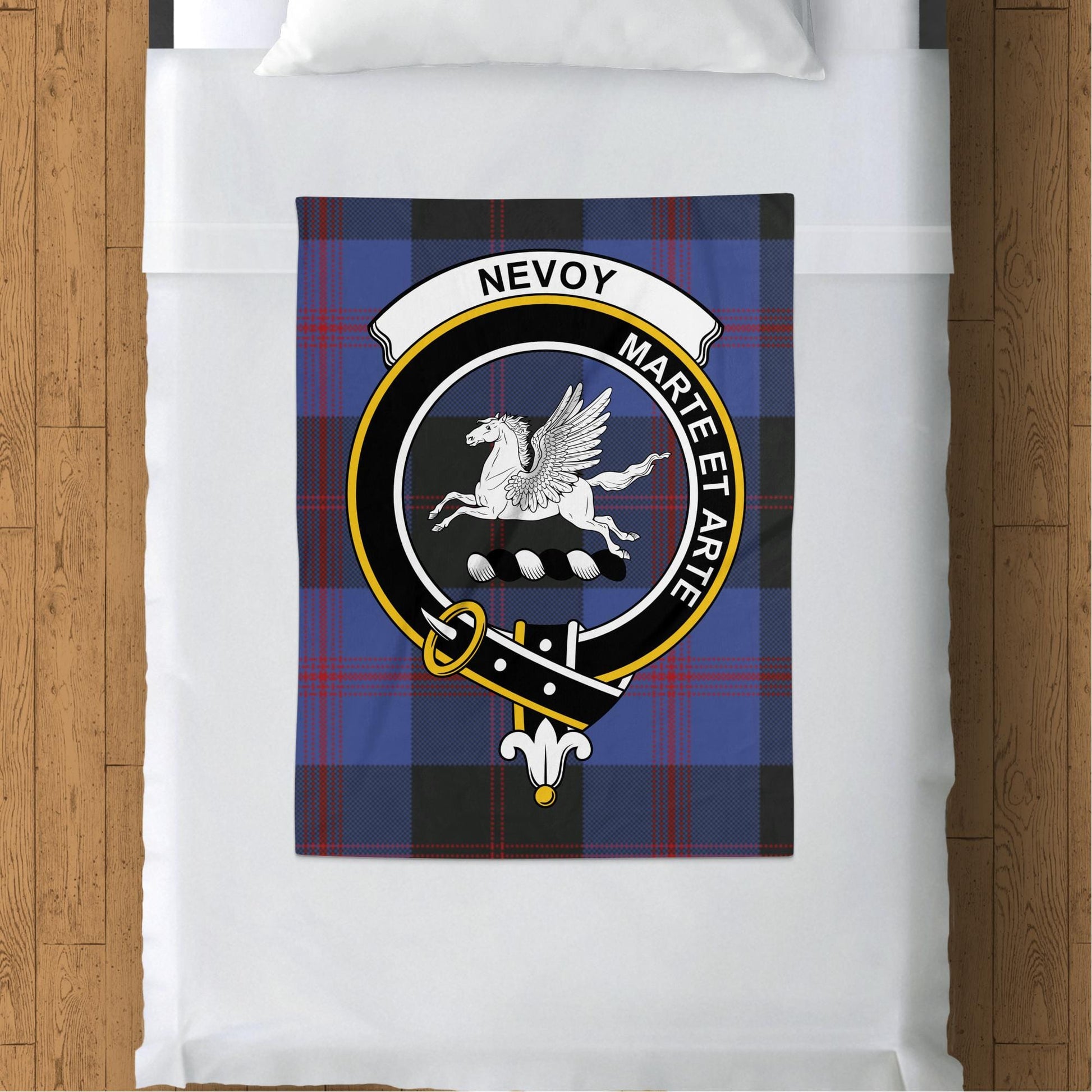 Scottish Clan Nevoy Tartan Throw Blanket