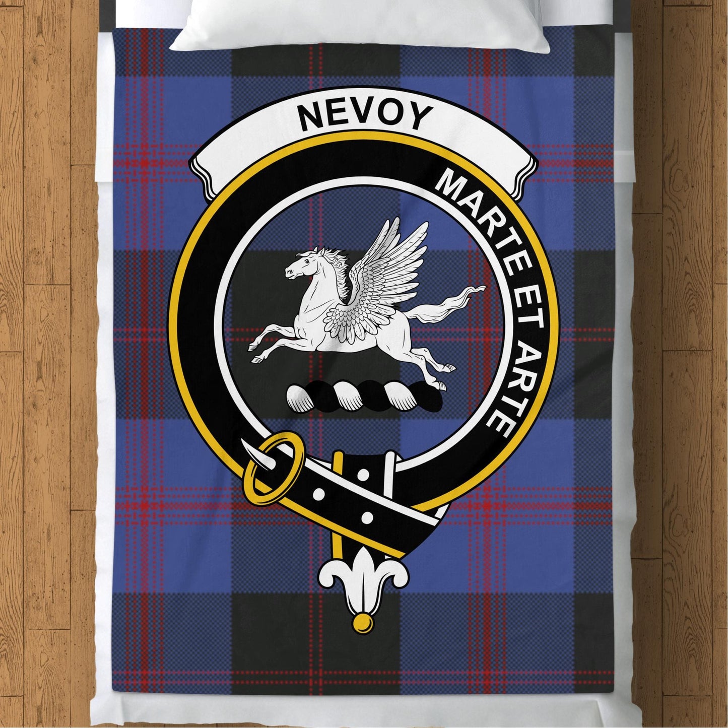 Scottish Clan Nevoy Tartan Throw Blanket