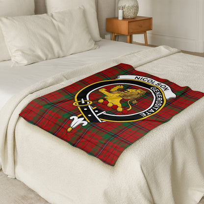 Scottish Clan Nicolson Tartan Throw Blanket