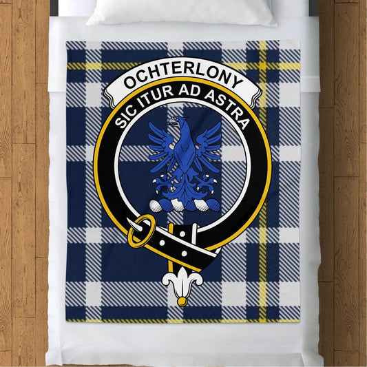 Scottish Clan Ochterlony Plaid Throw Blanket