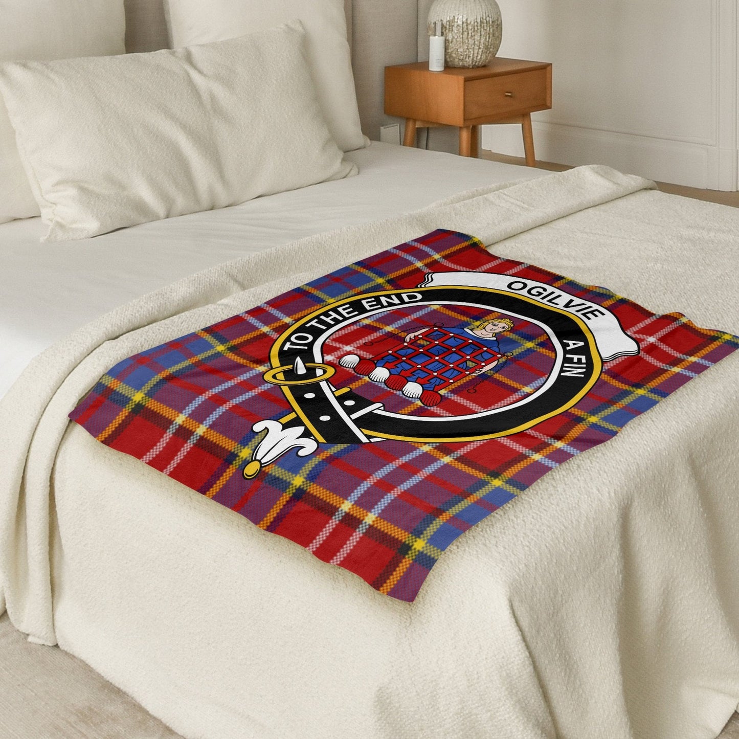 Scottish Clan Ogilvie Tartan Throw Blanket