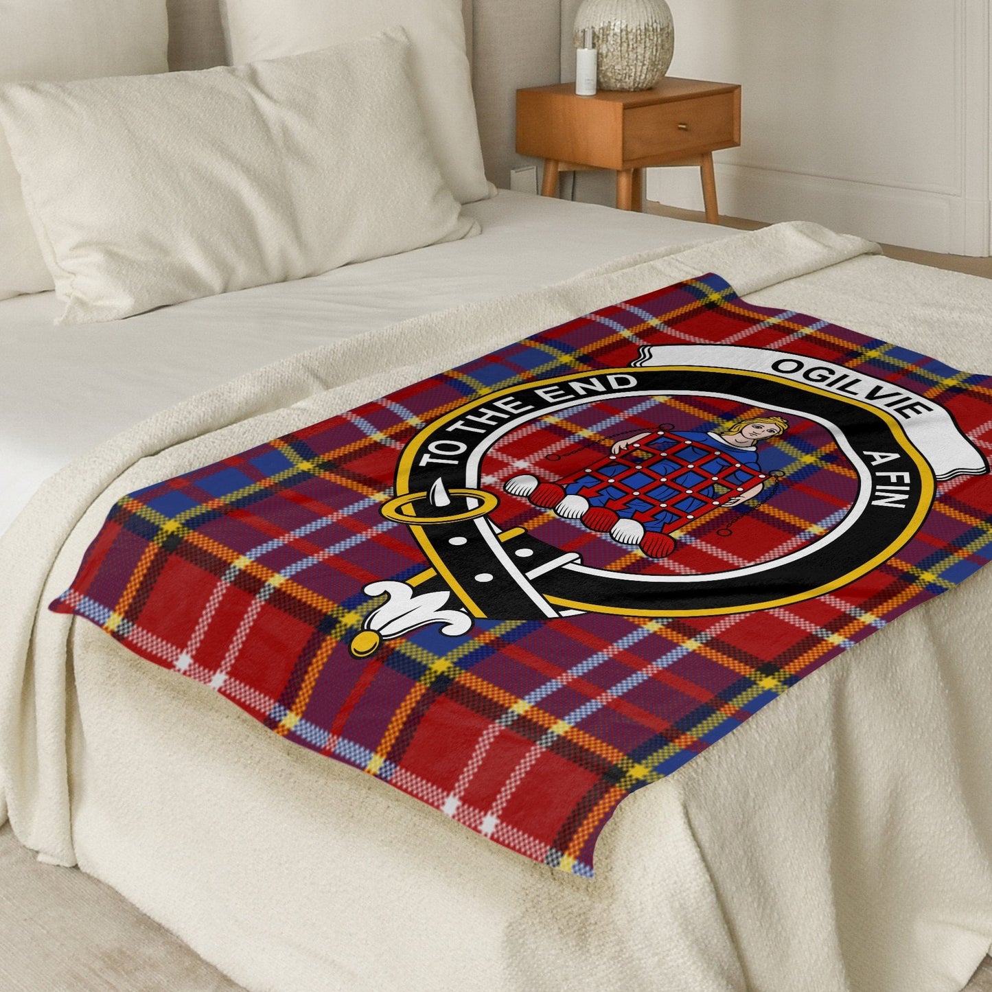 Scottish Clan Ogilvie Tartan Throw Blanket