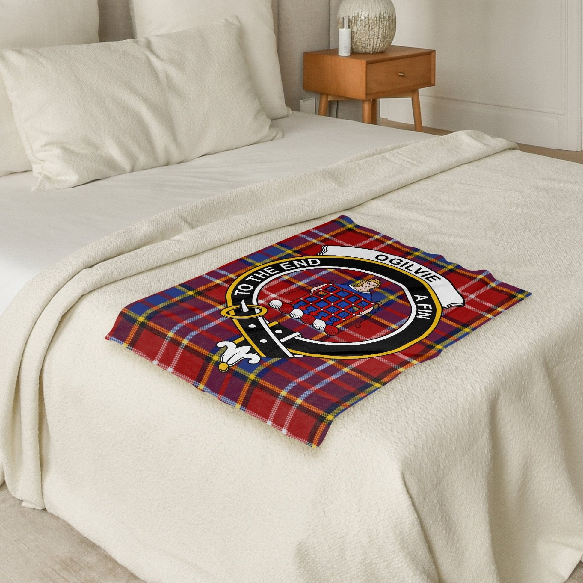 Scottish Clan Ogilvie Tartan Throw Blanket