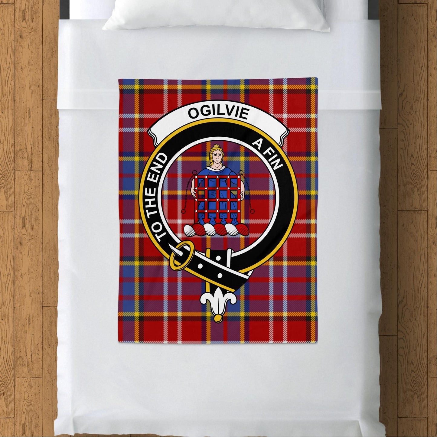 Scottish Clan Ogilvie Tartan Throw Blanket