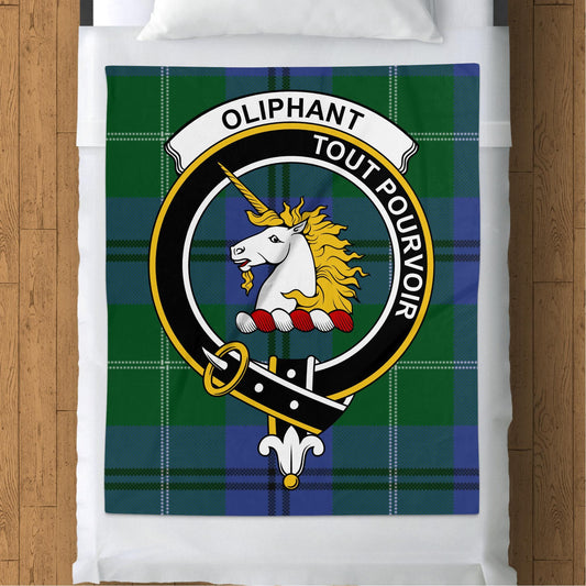 Scottish Clan Oliphant Tartan Throw Blanket