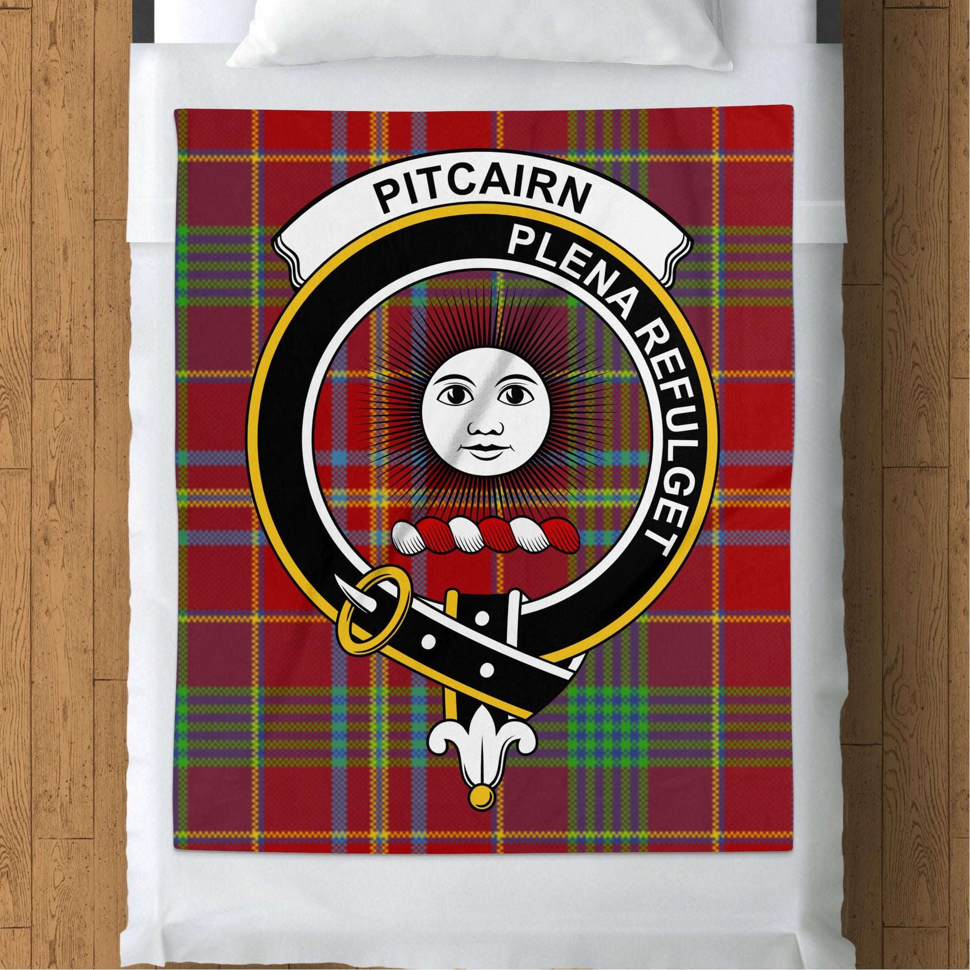 Scottish Clan Pitcairn Tartan Throw Blanket