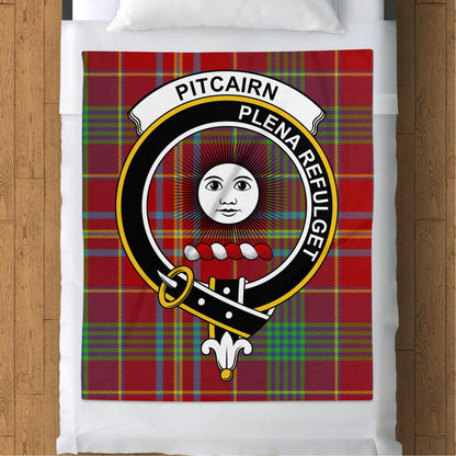 Scottish Clan Pitcairn Tartan Throw Blanket