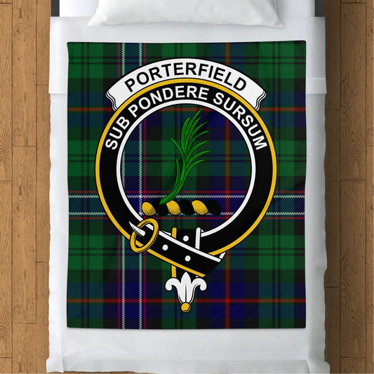 Scottish Clan Porterfield Tartan Throw Blanket