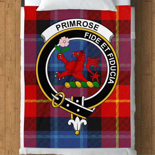 Scottish Clan Primrose Tartan Throw Blanket