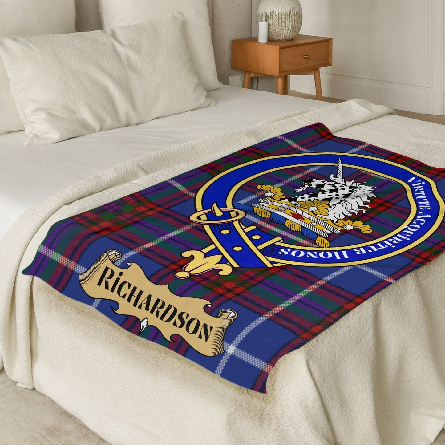 Scottish Clan Richardson Tartan Throw Blanket