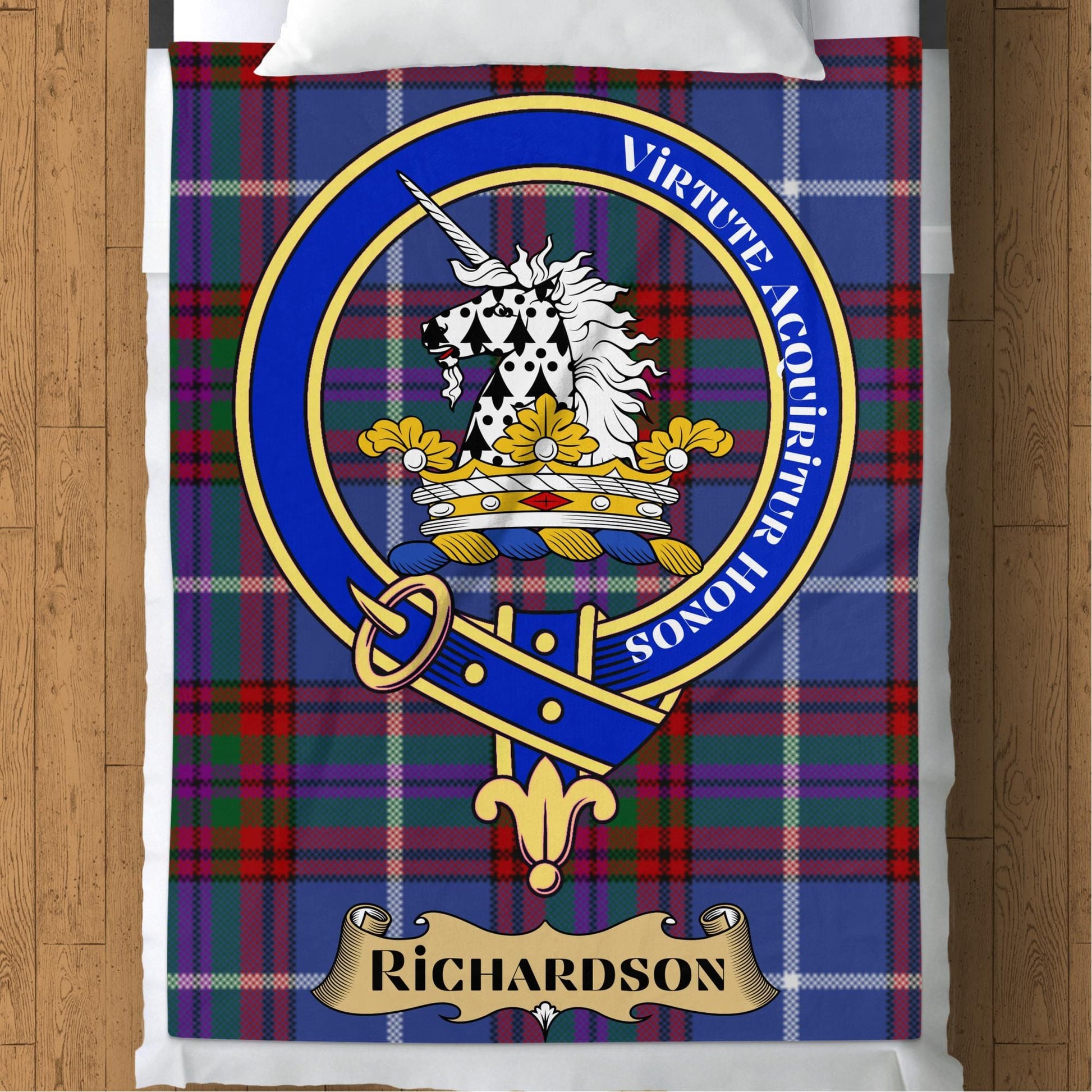 Scottish Clan Richardson Tartan Throw Blanket