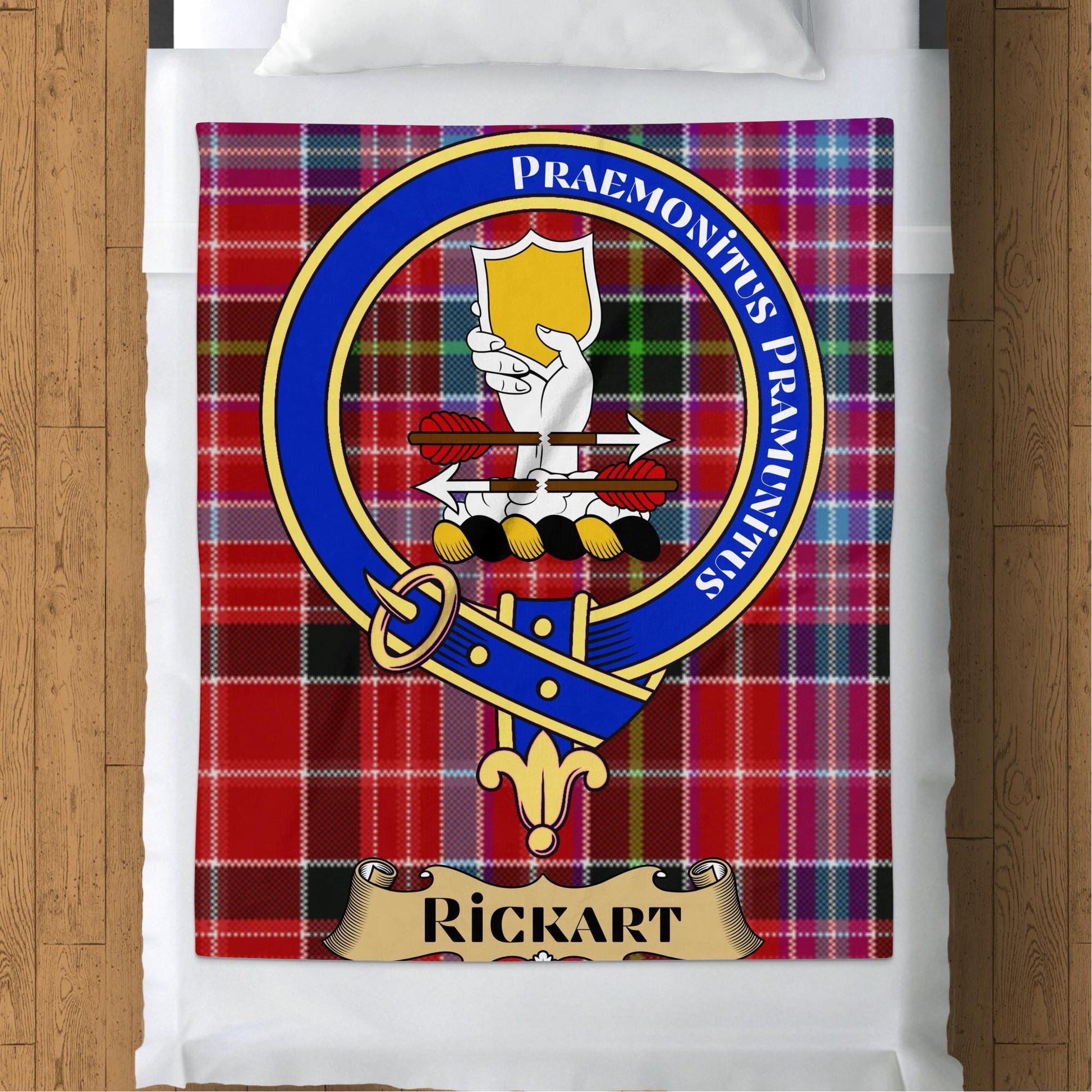 Scottish Clan Rickart Tartan Throw Blanket