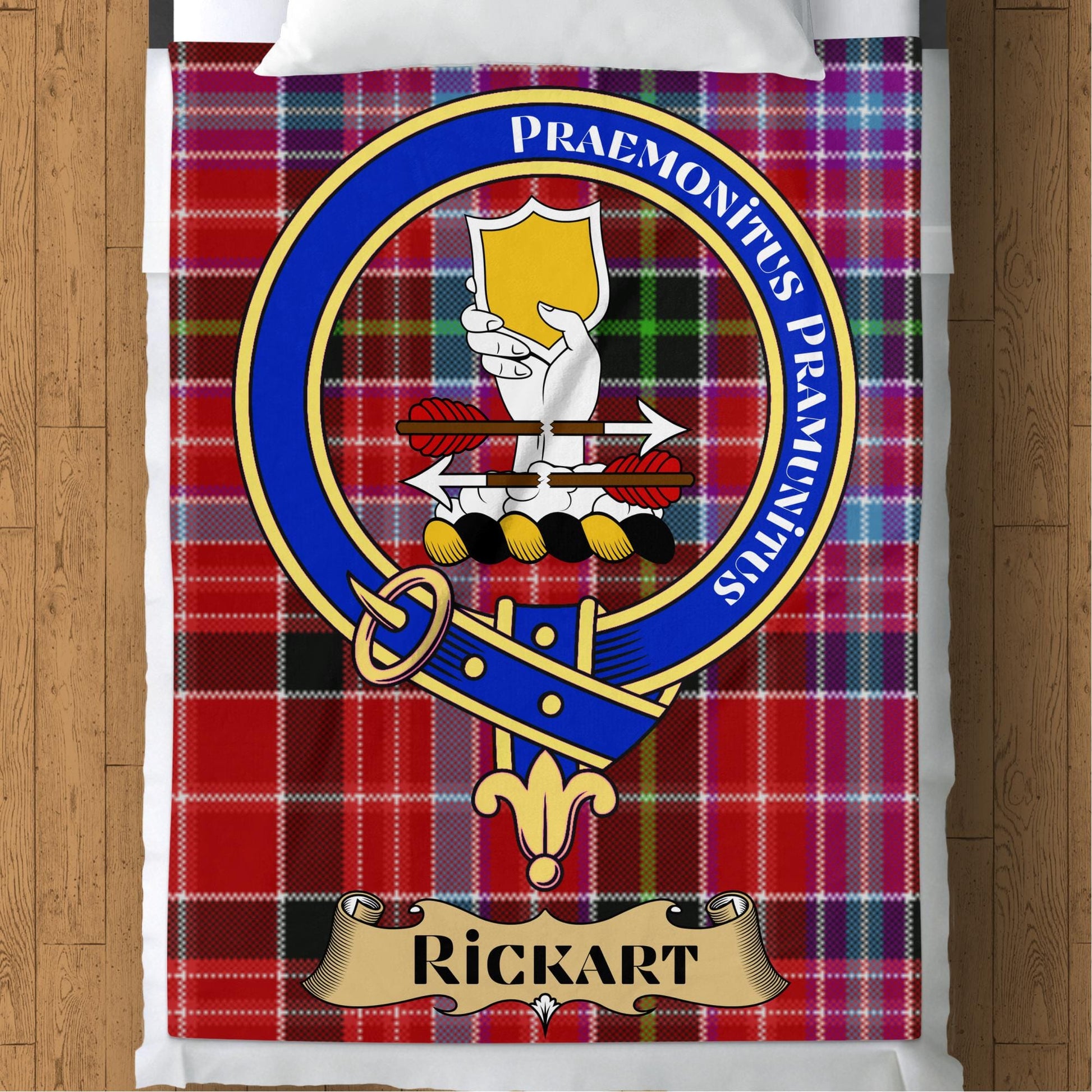 Scottish Clan Rickart Tartan Throw Blanket