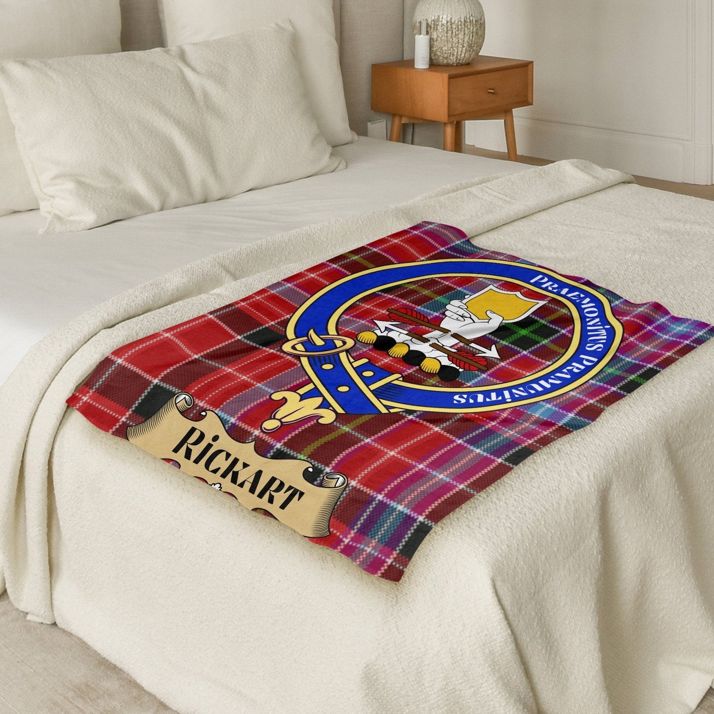 Scottish Clan Rickart Tartan Throw Blanket