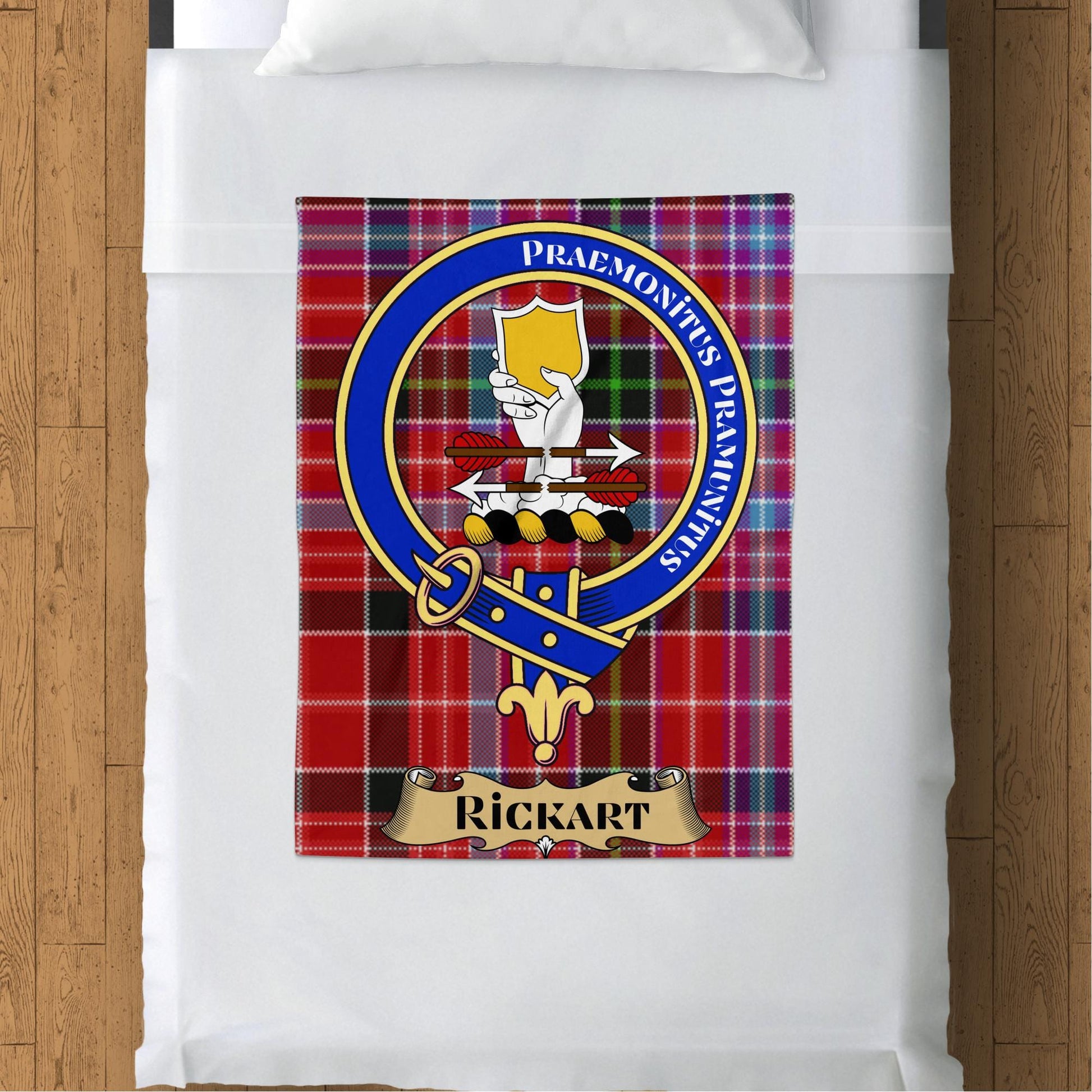 Scottish Clan Rickart Tartan Throw Blanket