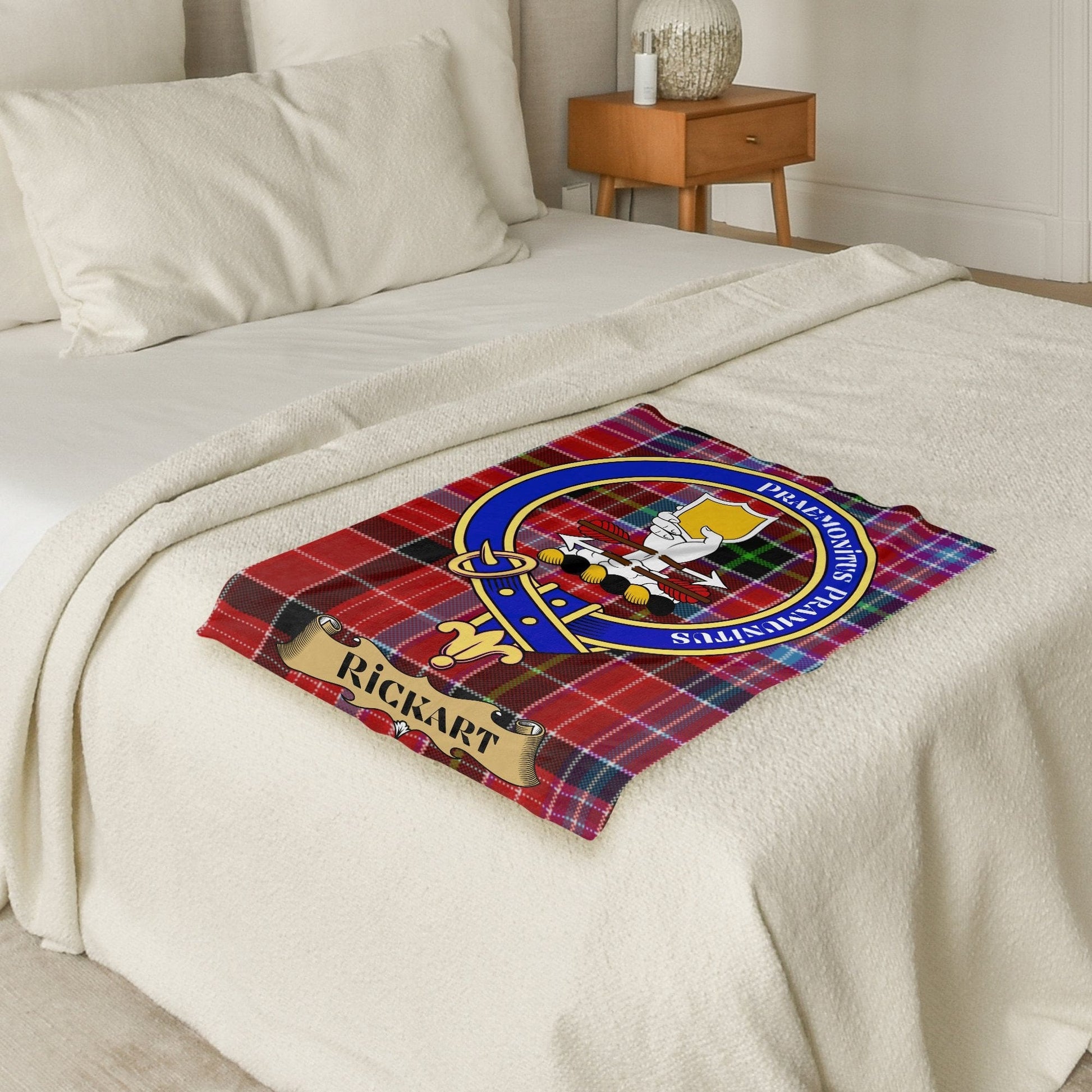 Scottish Clan Rickart Tartan Throw Blanket