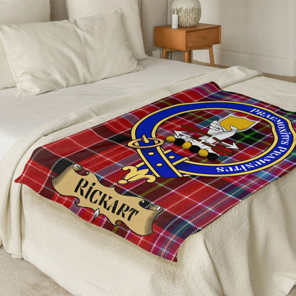 Scottish Clan Rickart Tartan Throw Blanket