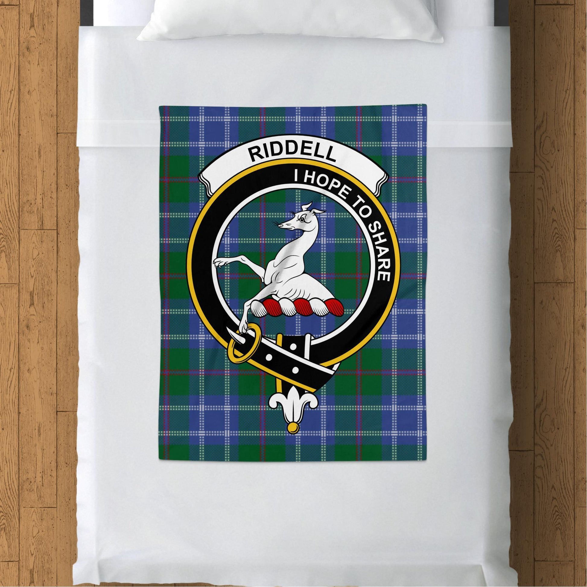 Scottish Clan Riddell Tartan Plaid Throw Blanket