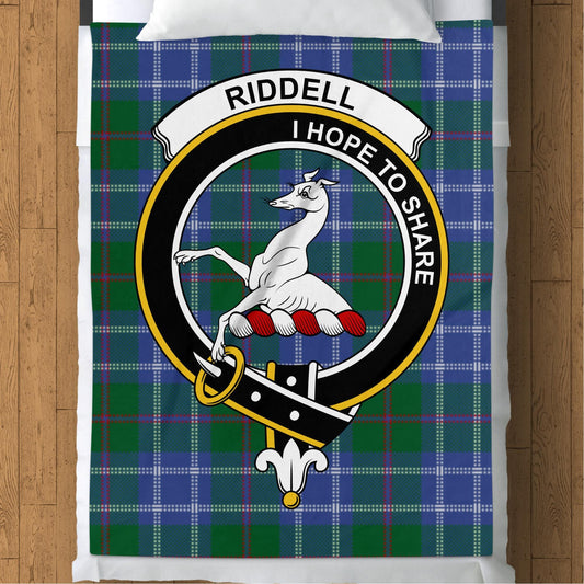 Scottish Clan Riddell Tartan Plaid Throw Blanket