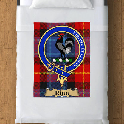 Scottish Clan Rigg Tartan Print Throw Blanket