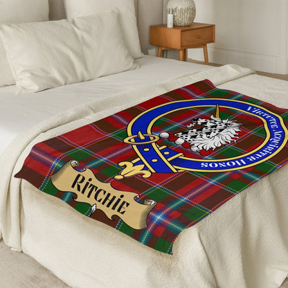 Scottish Clan Ritchie Tartan Throw Blanket