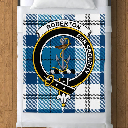 Scottish Clan Roberton Tartan Throw Blanket