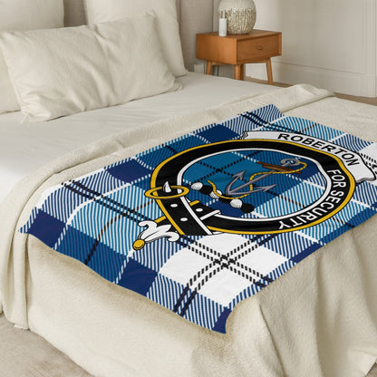 Scottish Clan Roberton Tartan Throw Blanket