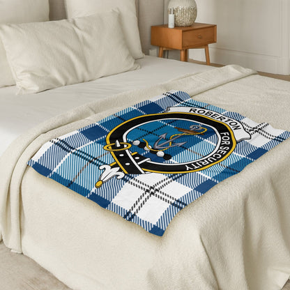 Scottish Clan Roberton Tartan Throw Blanket