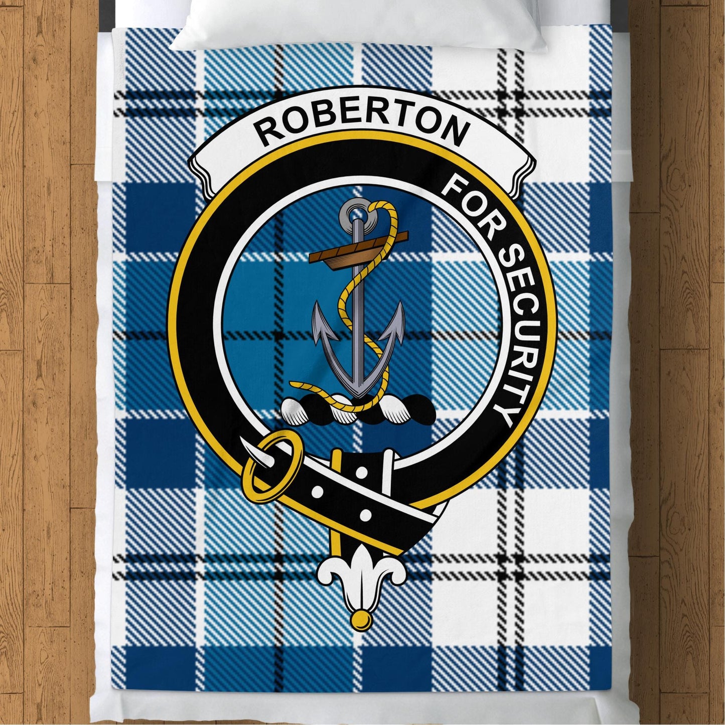 Scottish Clan Roberton Tartan Throw Blanket