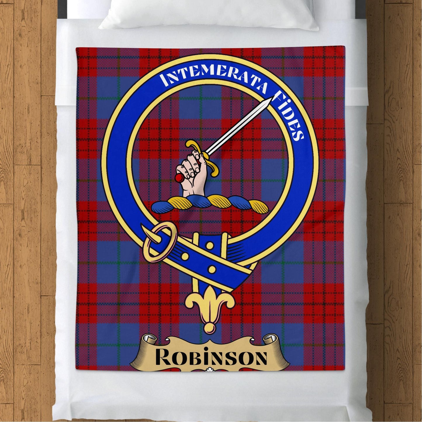 Scottish Clan Robinson Tartan Throw Blanket