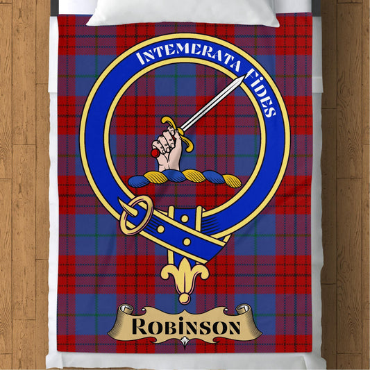 Scottish Clan Robinson Tartan Throw Blanket