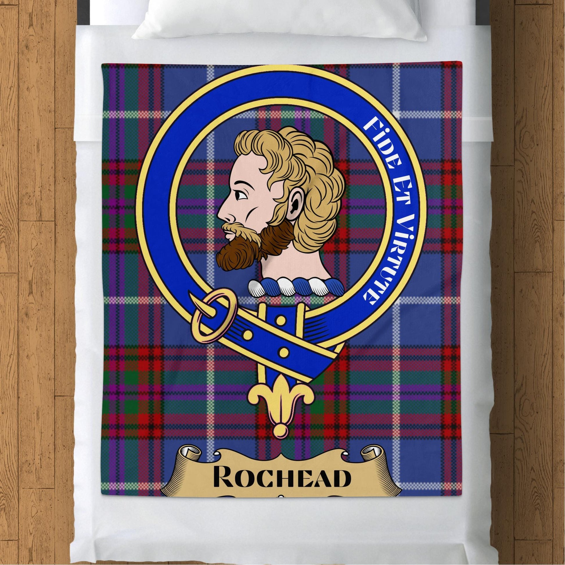 Scottish Clan Rochead Tartan Throw Blanket