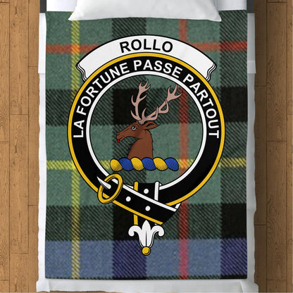 Scottish Clan Rollo Tartan Throw Blanket