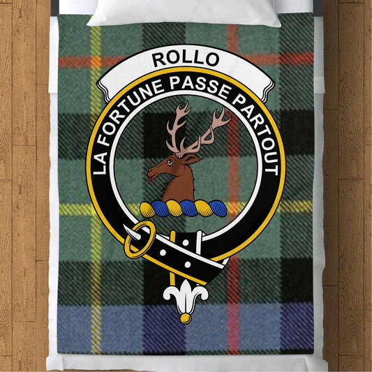 Scottish Clan Rollo Tartan Throw Blanket