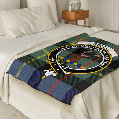 Scottish Clan Rollo Tartan Throw Blanket