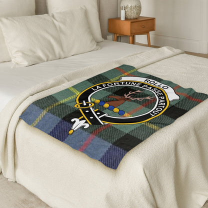 Scottish Clan Rollo Tartan Throw Blanket