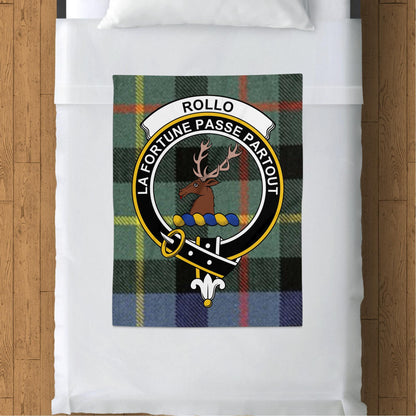 Scottish Clan Rollo Tartan Throw Blanket