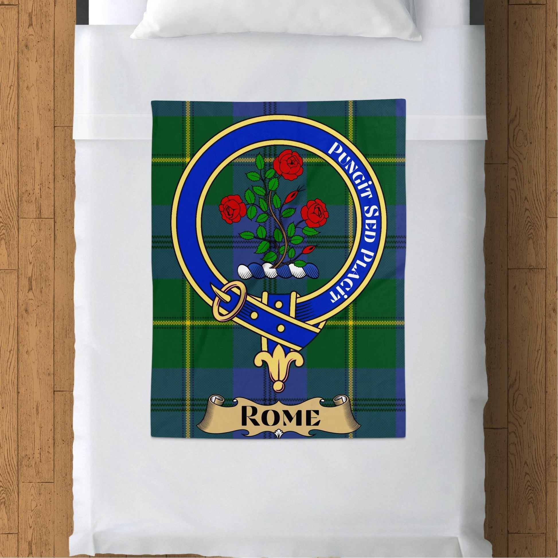 Scottish Clan Rome Tartan Throw Blanket