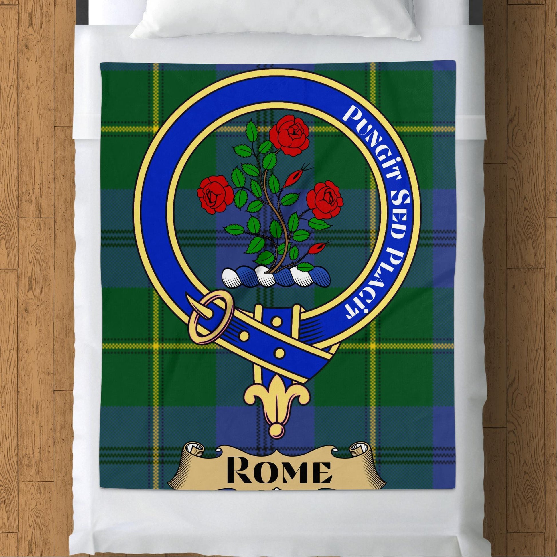 Scottish Clan Rome Tartan Throw Blanket