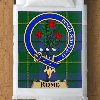 Scottish Clan Rome Tartan Throw Blanket