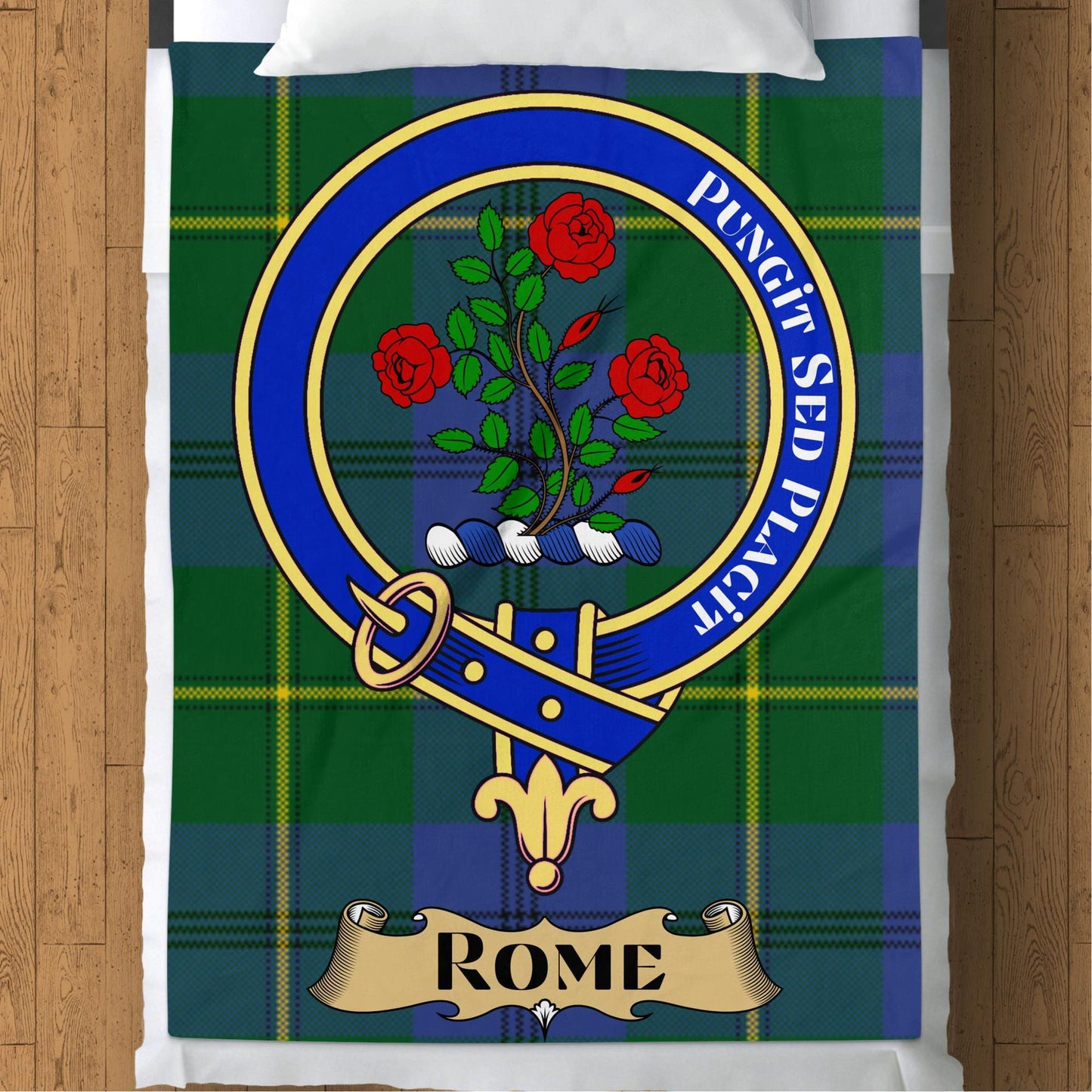 Scottish Clan Rome Tartan Throw Blanket