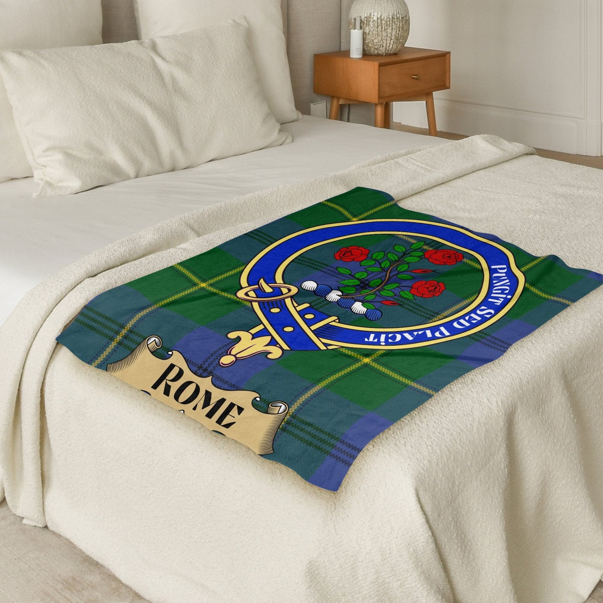 Scottish Clan Rome Tartan Throw Blanket