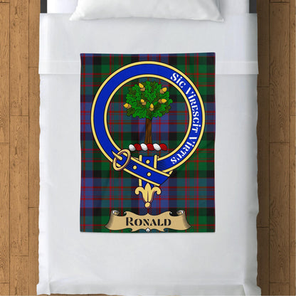 Scottish Clan Ronald Tartan Throw Blanket