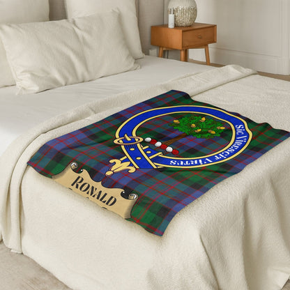 Scottish Clan Ronald Tartan Throw Blanket