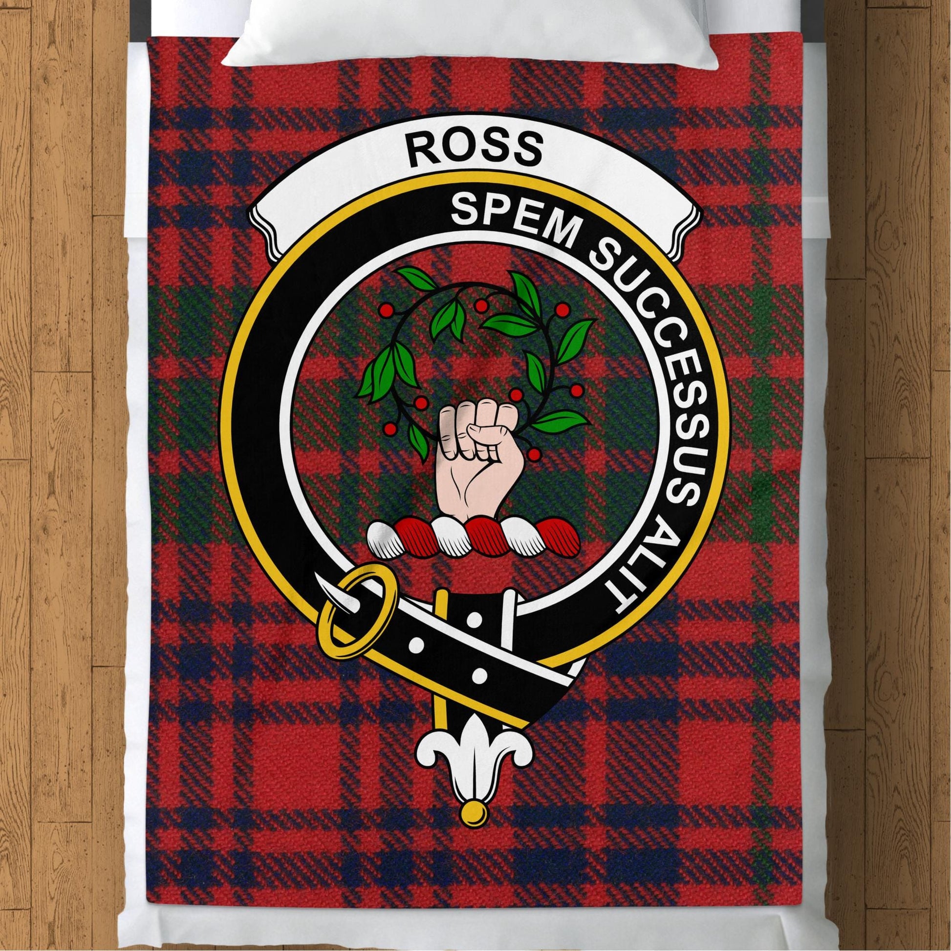 Scottish Clan Ross Tartan Throw Blanket