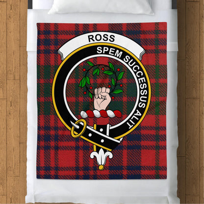 Scottish Clan Ross Tartan Throw Blanket