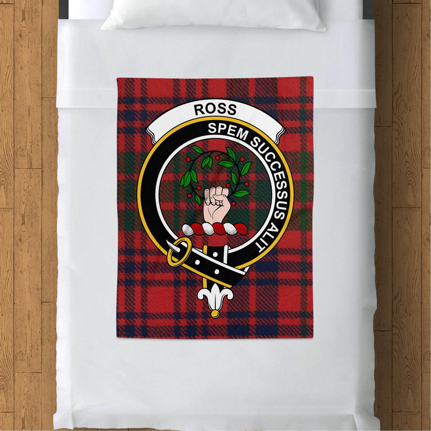 Scottish Clan Ross Tartan Throw Blanket