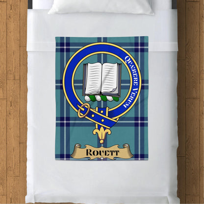 Scottish Clan Rouett Tartan Throw Blanket