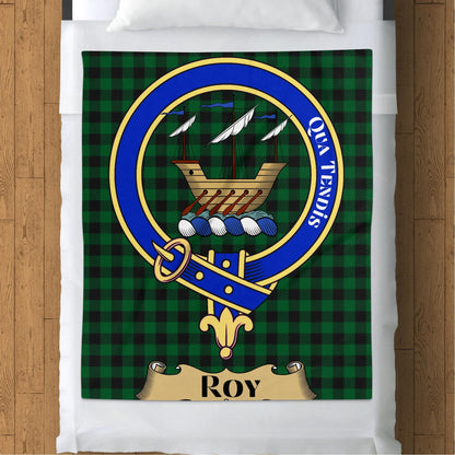 Scottish Clan Roy Tartan Plaid Throw Blanket