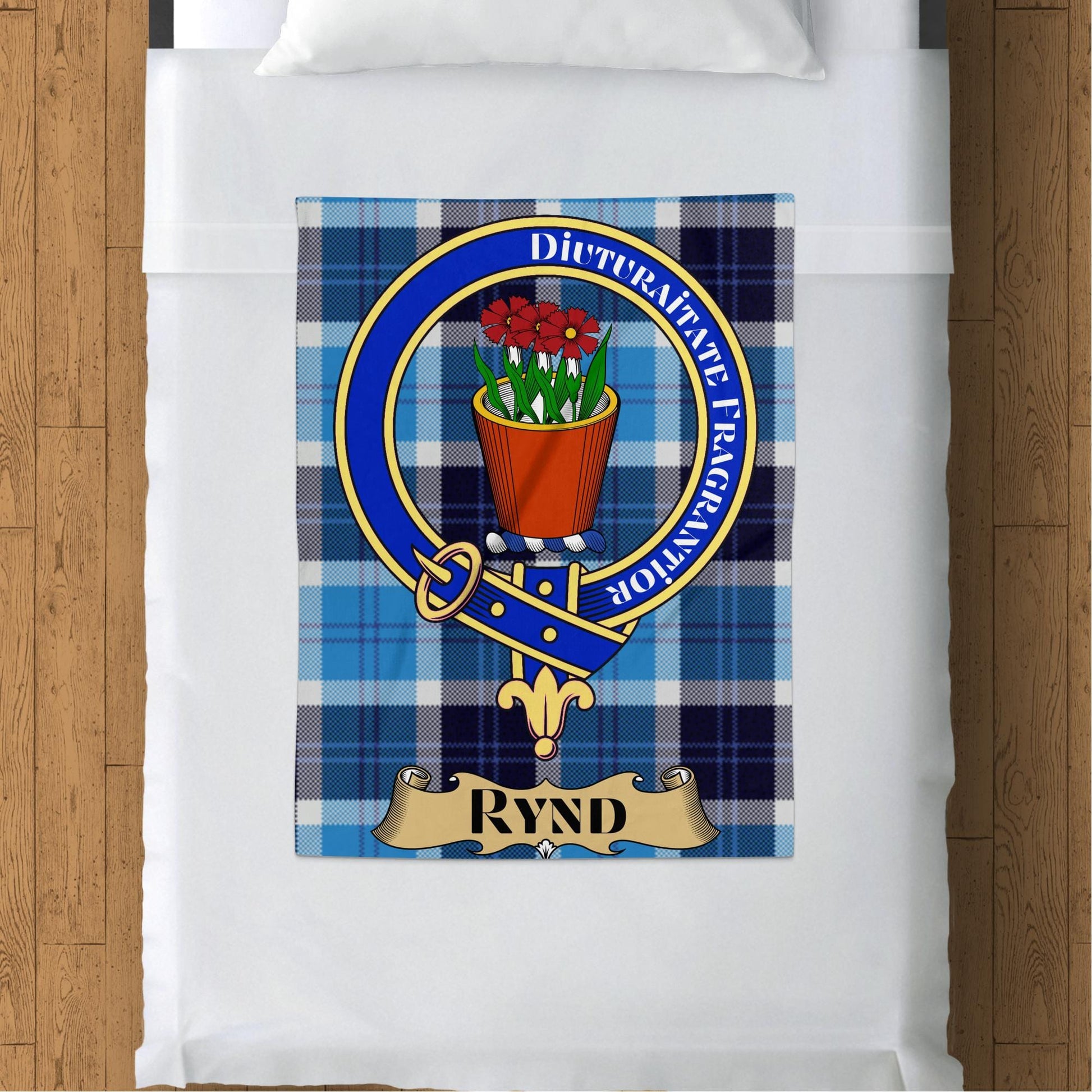 Scottish Clan Rynd Tartan Plaid Throw Blanket